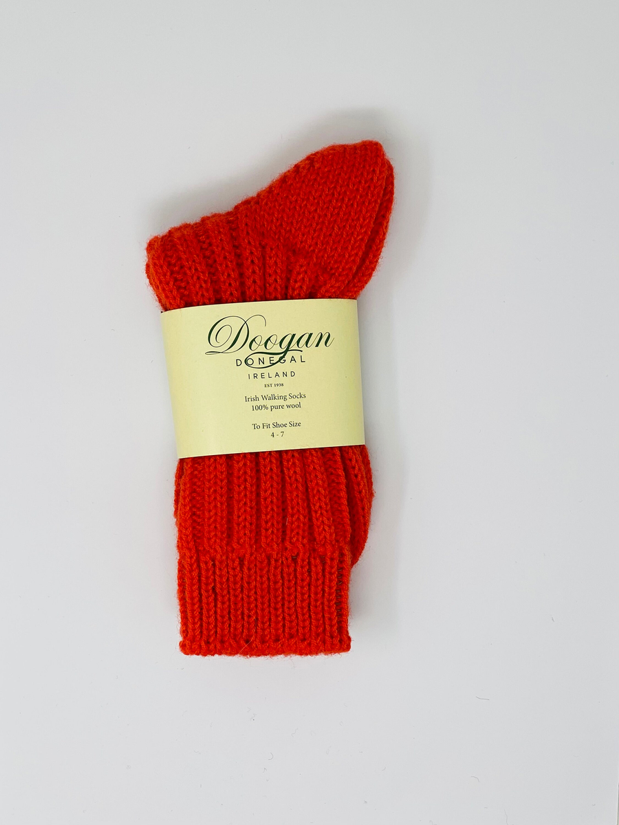 Doogan Donegal 100% Pure Wool Irish Walking Socks Natural Colour